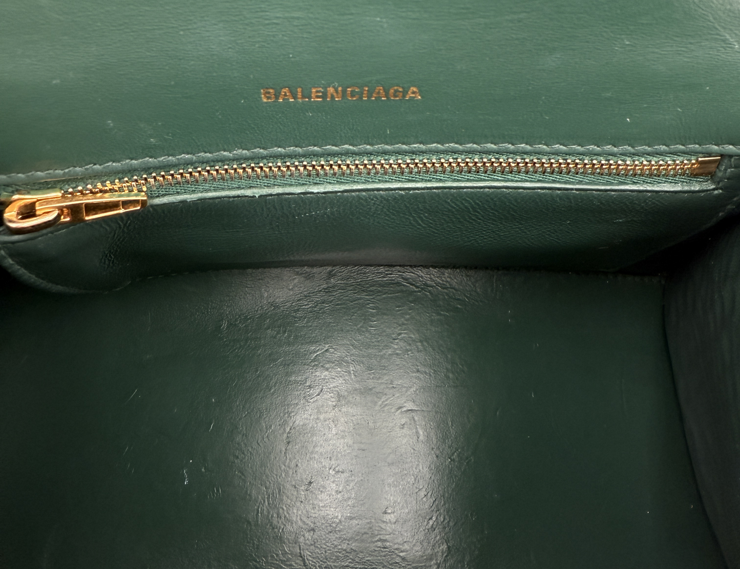 Balenciaga Hourglass - Green Croc