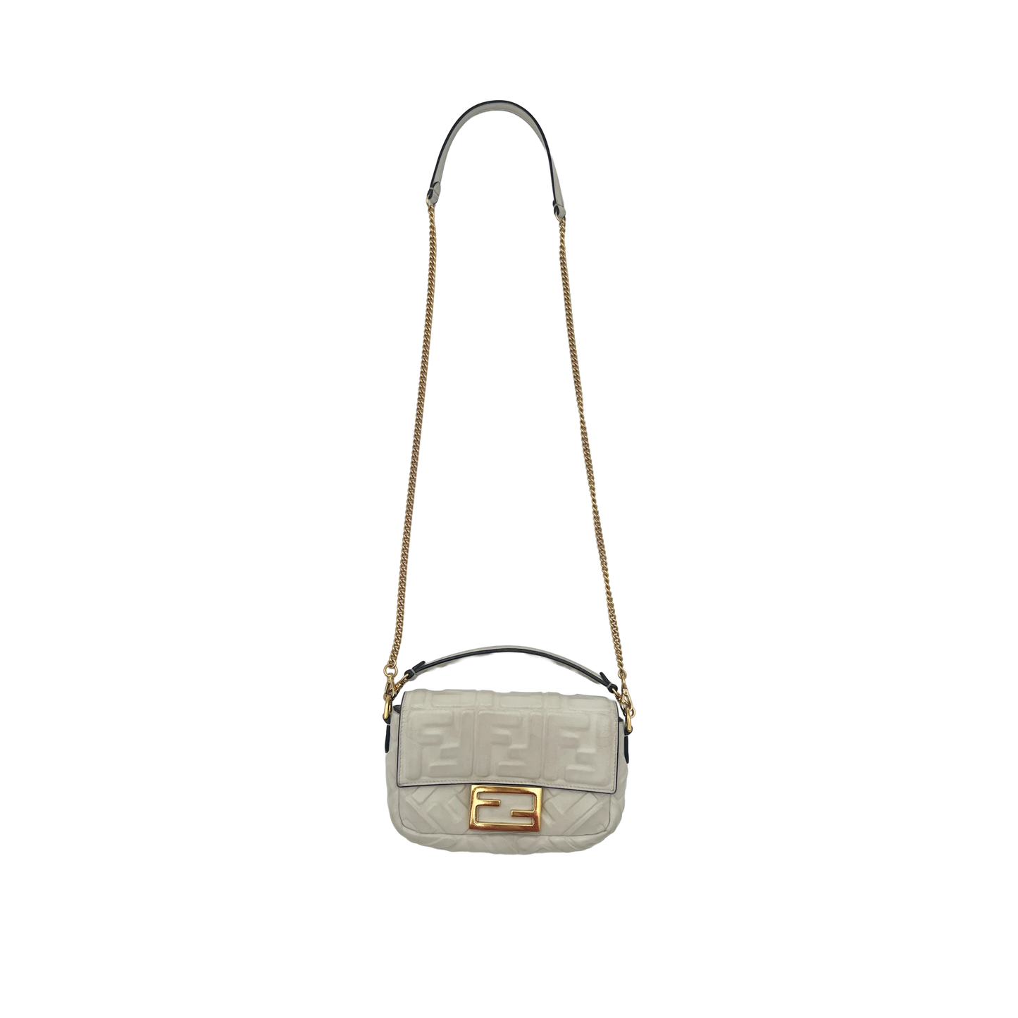 Fendi Baguette Chain Mini - Off White