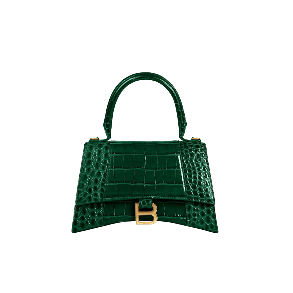 Balenciaga Hourglass Green Kroko Fobe ReSale