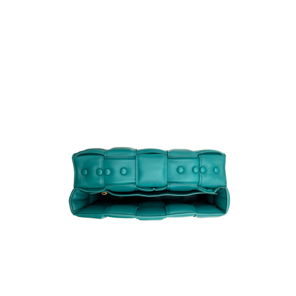 Cadena de casete acolchada de Bottega Veneta - Azul-verde