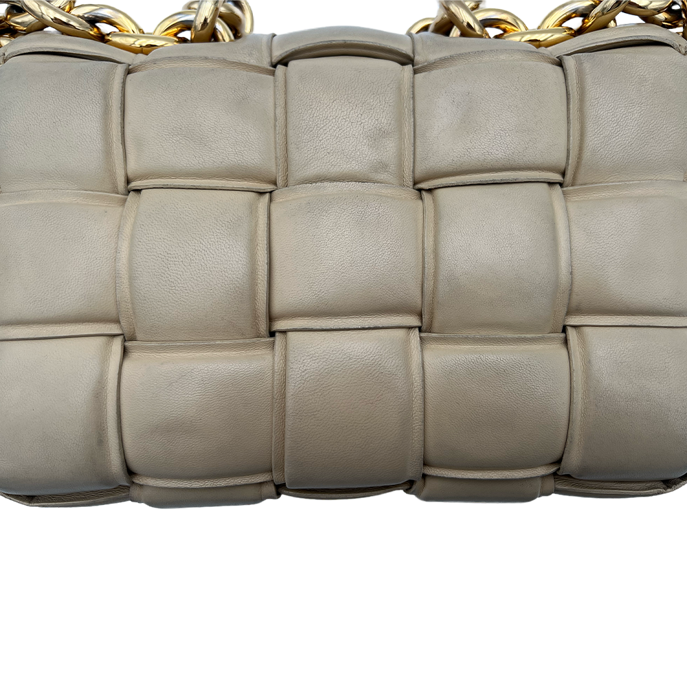 Bottega Veneta Padded Cassette Chain - Porridge