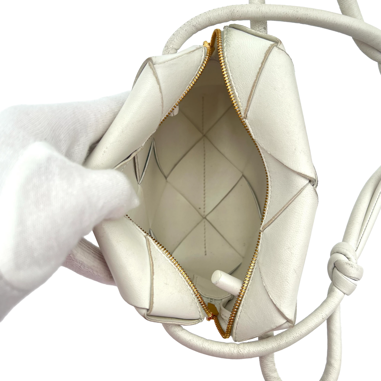 Bottega Veneta Mini Cassette - Off White