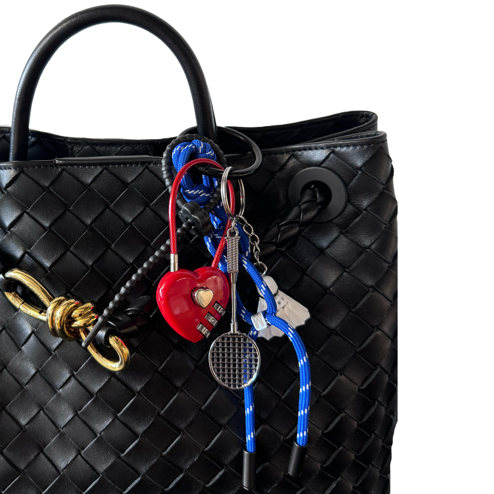 Bag Charm "Badminton Blue"