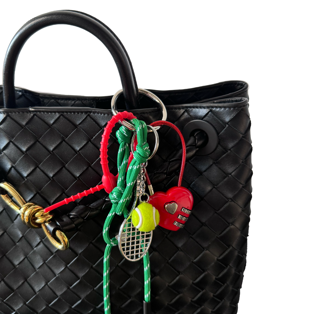 Porte-clés sac « Tennis vert »