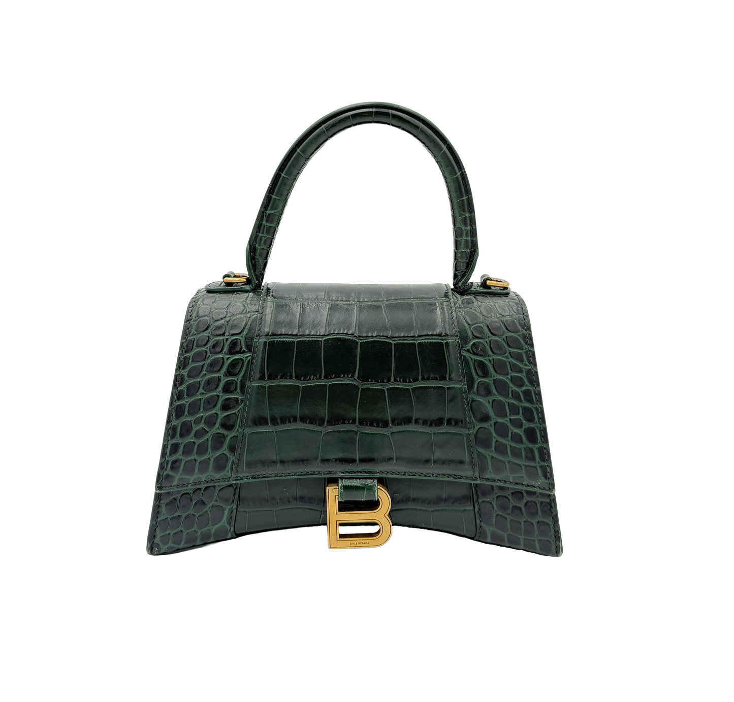 Balenciaga Hourglass - Green Croc