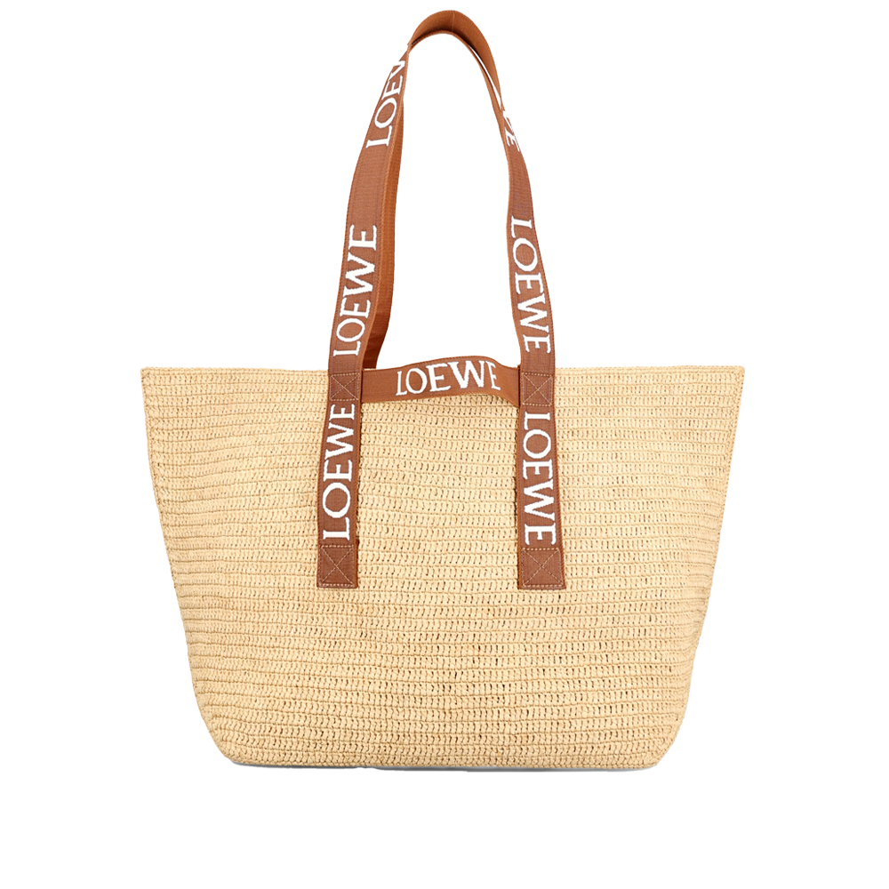 Loewe Raffia Fold Shopper - Natural