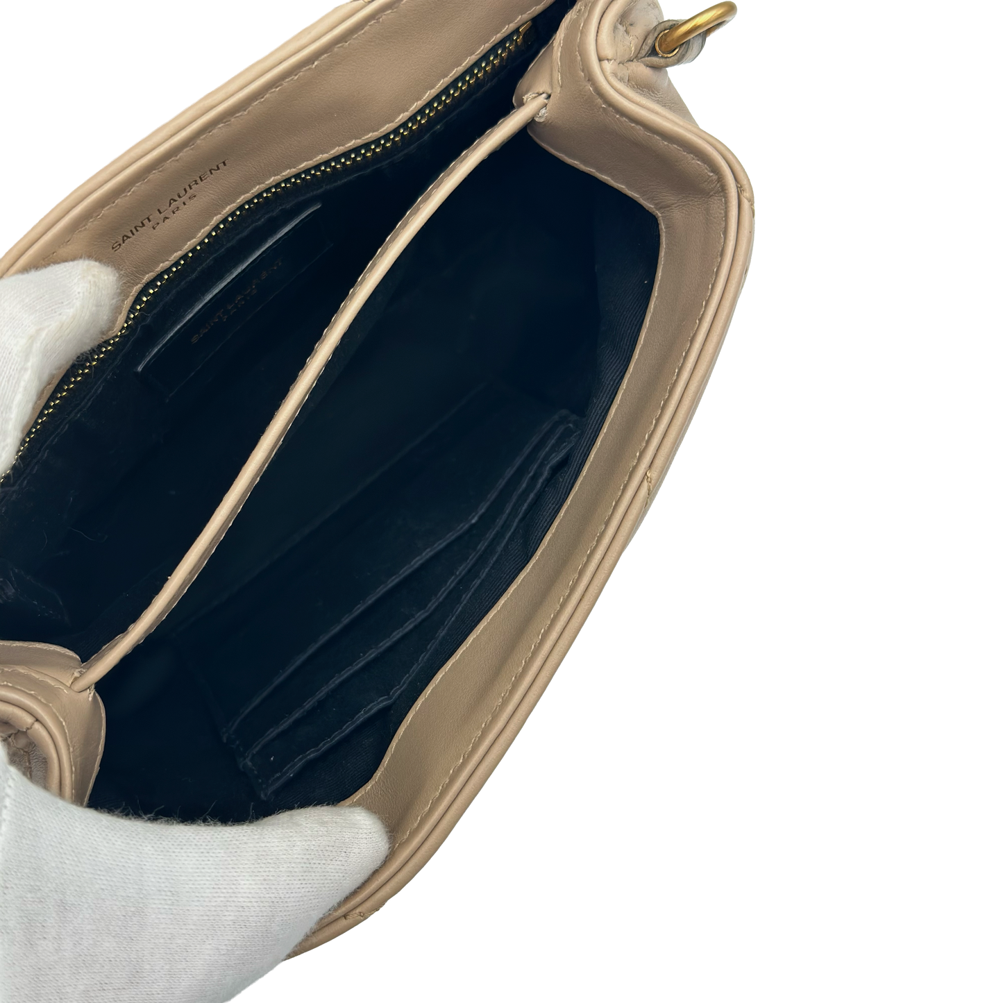 Saint Laurent Mini Lou Lou - Beige