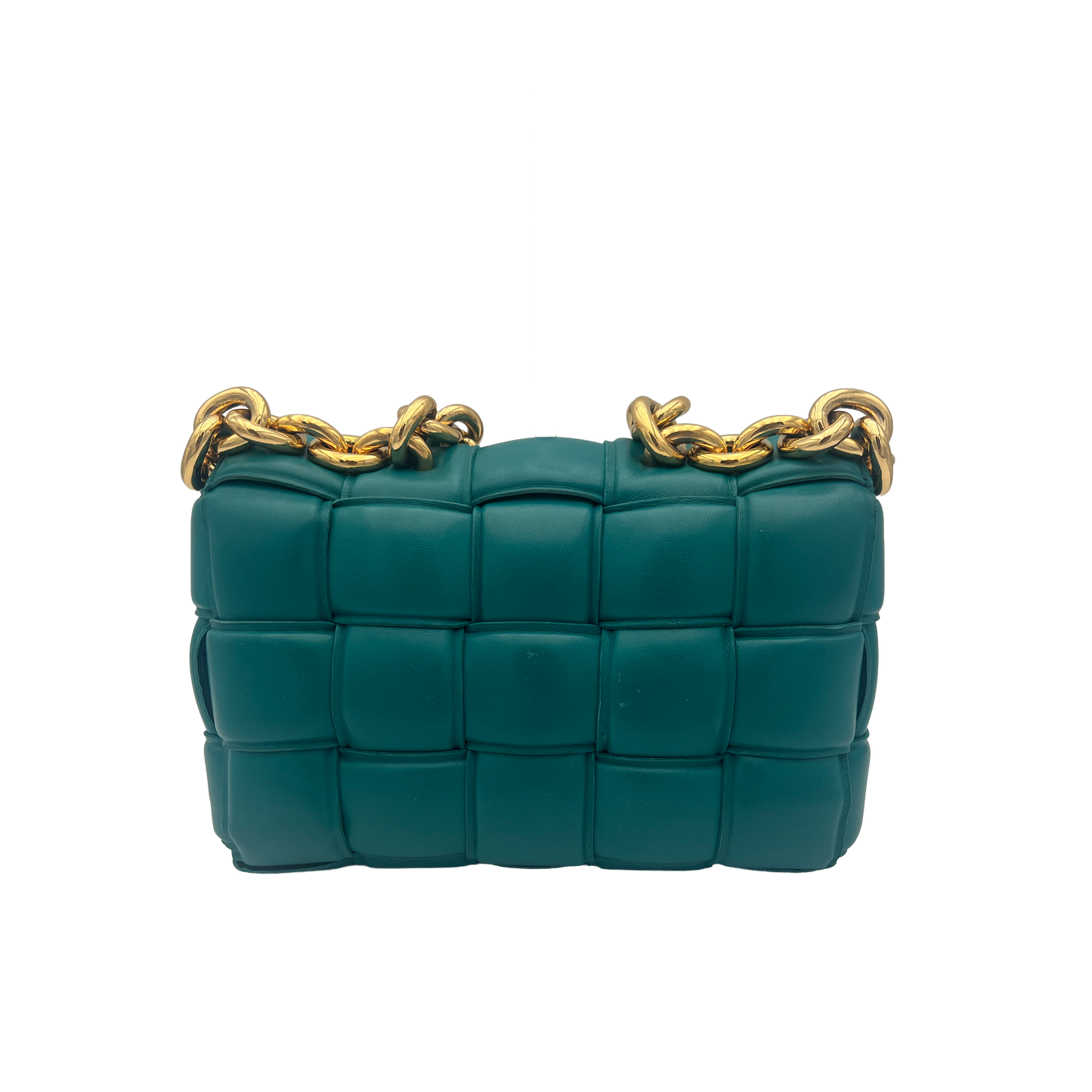 Bottega Veneta Padded Cassette Chain - Bluegreen
