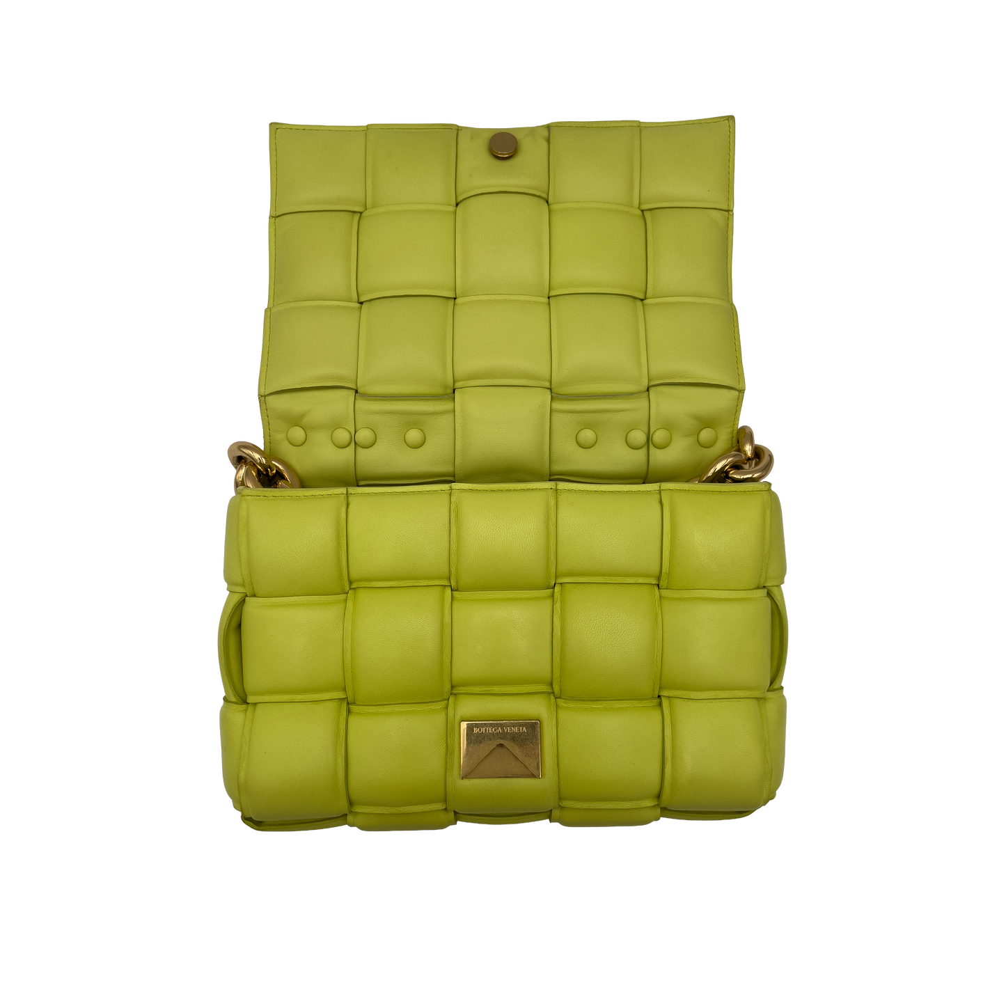 Bottega Veneta Padded Cassette Chain - Lemongrass