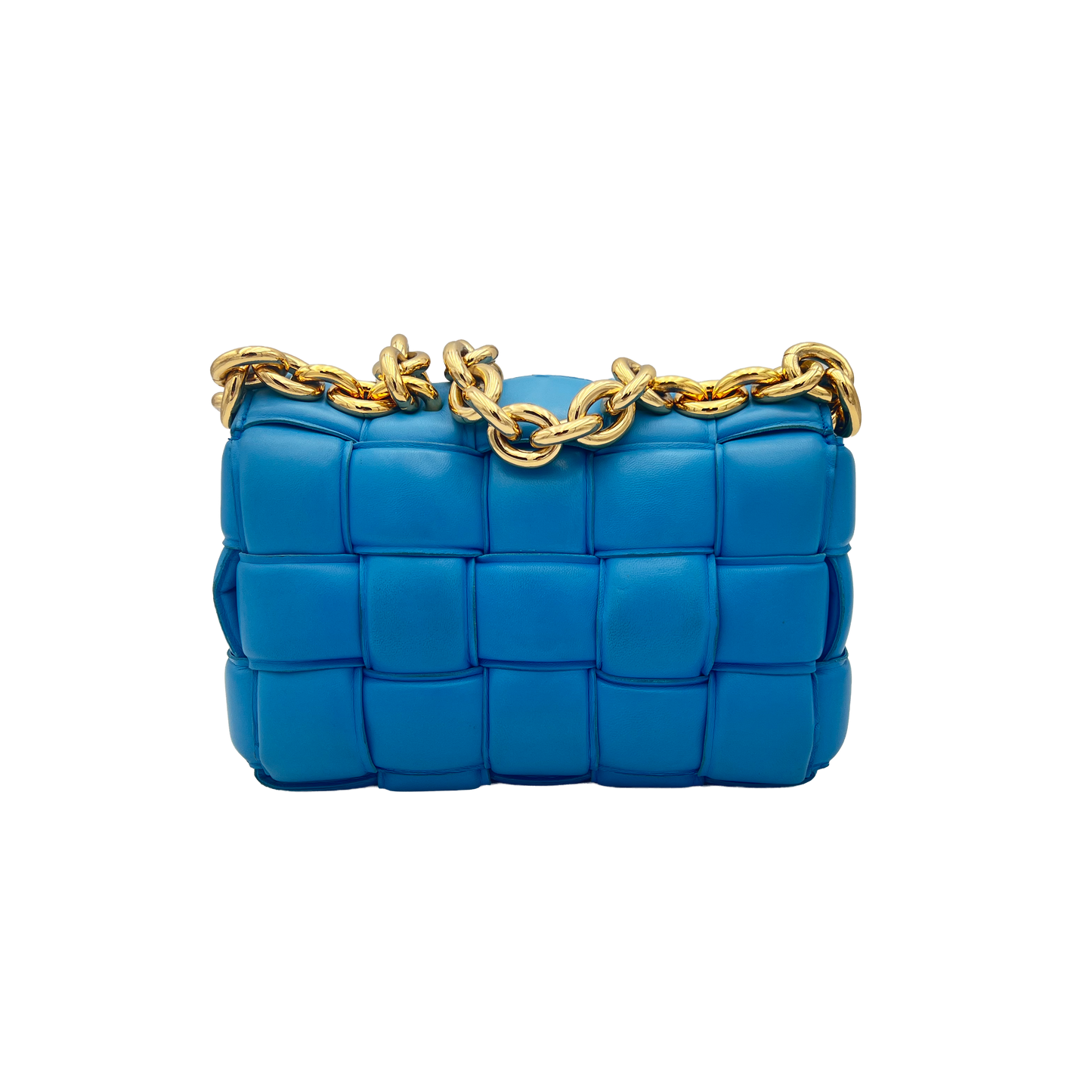 Bottega Veneta Padded Cassette Chain - Swimming Pool