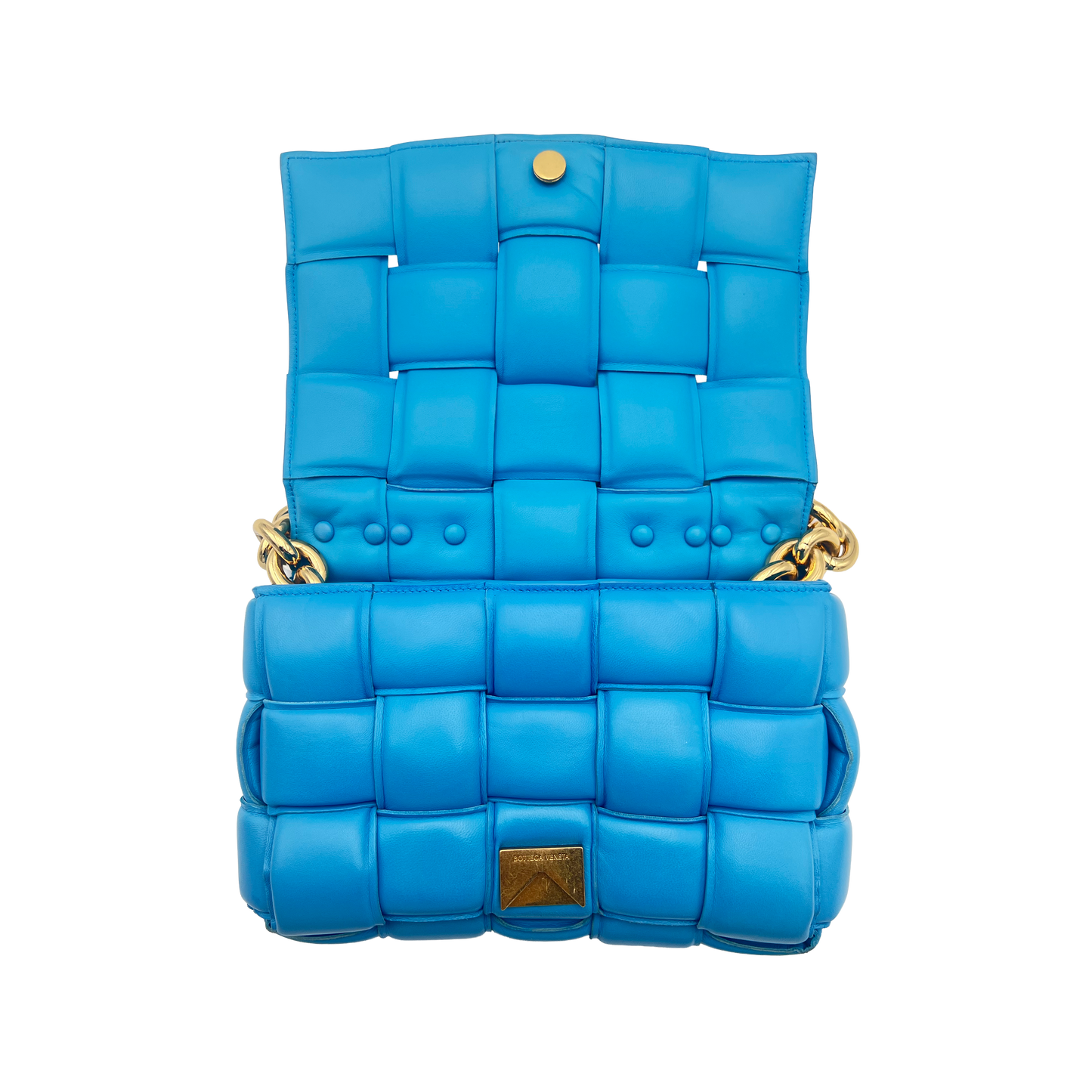 Bottega Veneta Padded Cassette Chain - Swimming Pool