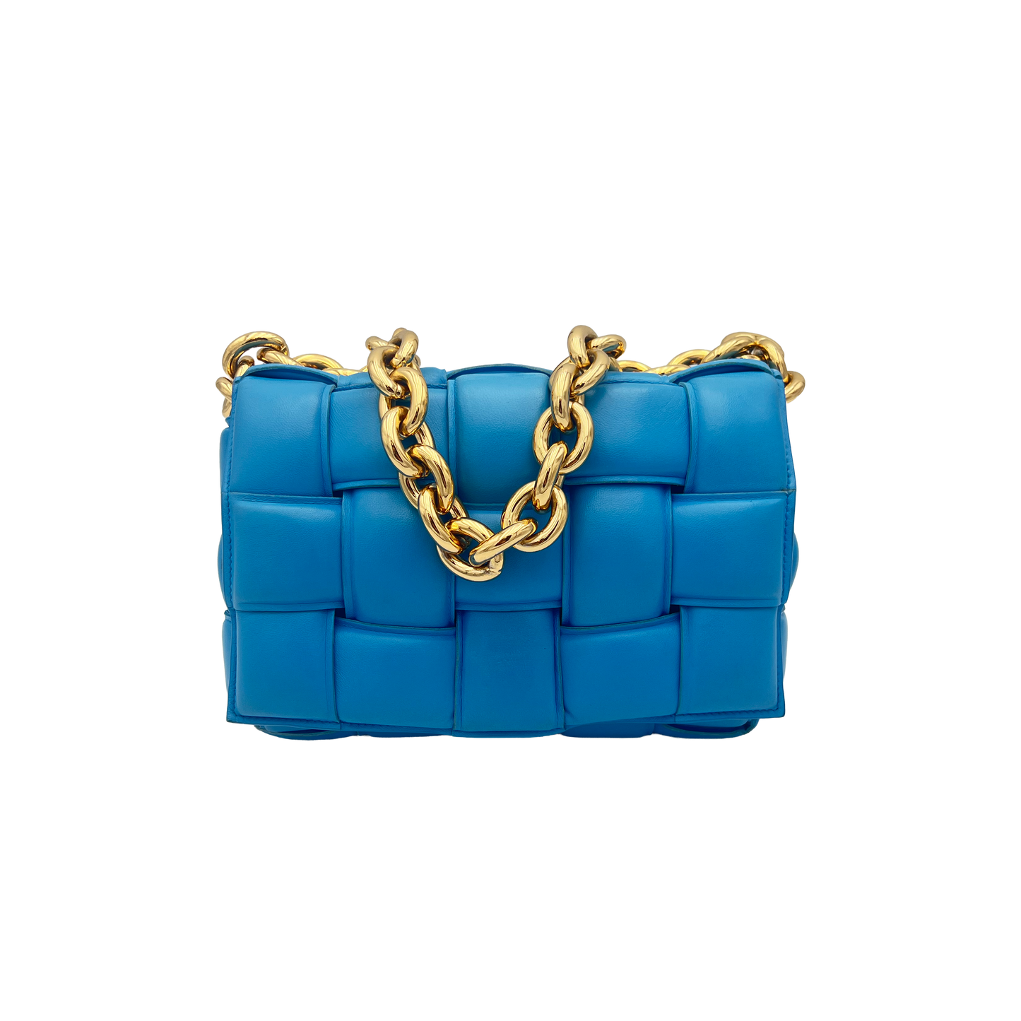 Bottega Veneta Padded Cassette Chain - Swimming Pool