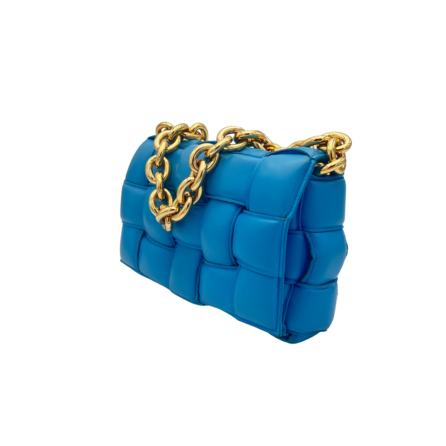 Bottega Veneta Padded Cassette Chain - Swimming Pool