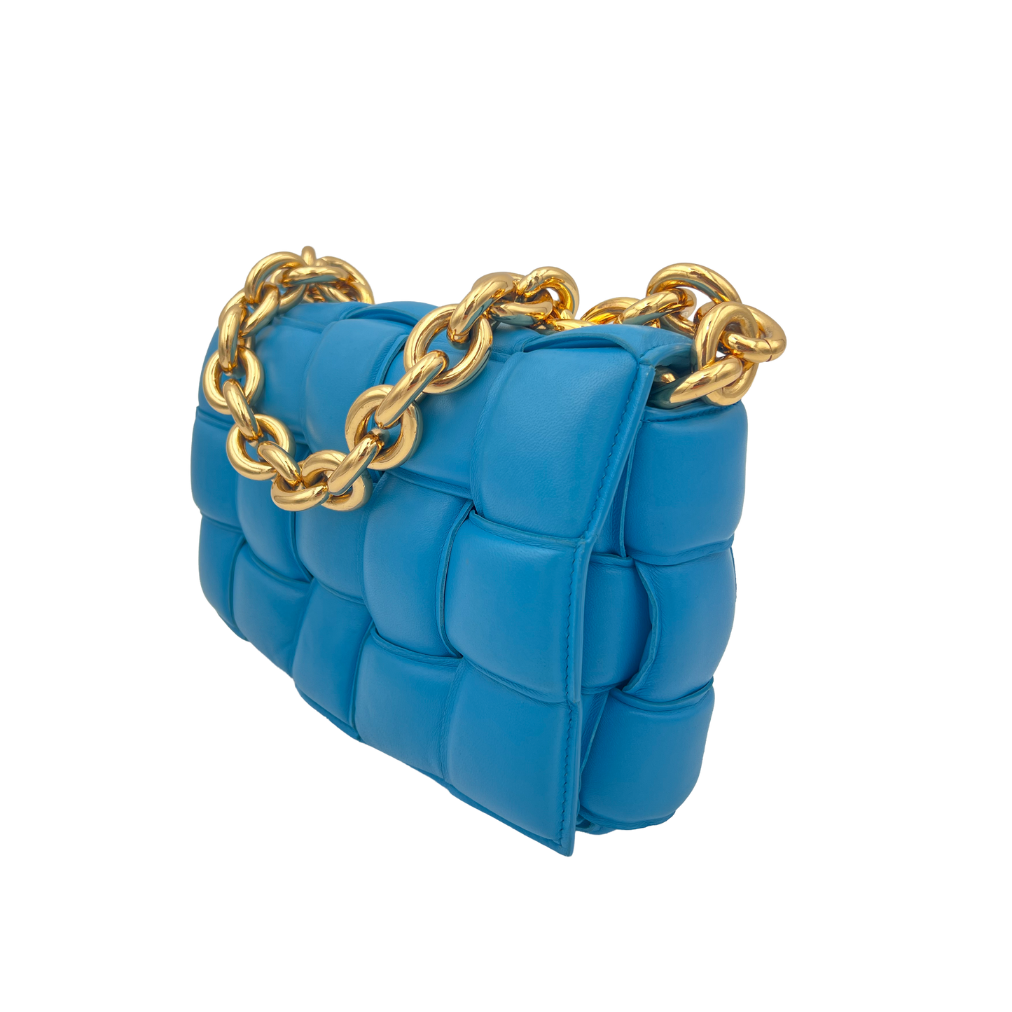 Bottega Veneta Padded Cassette Chain - Swimming Pool