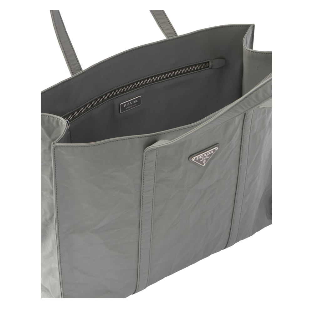 Prada Large Nappa Tote - Grey