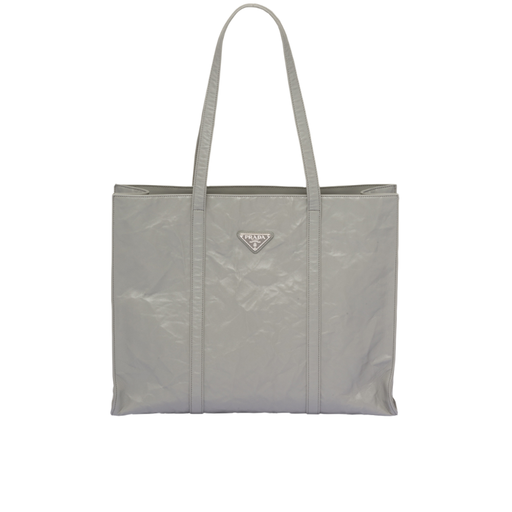 Prada Large Nappa Tote - Grey