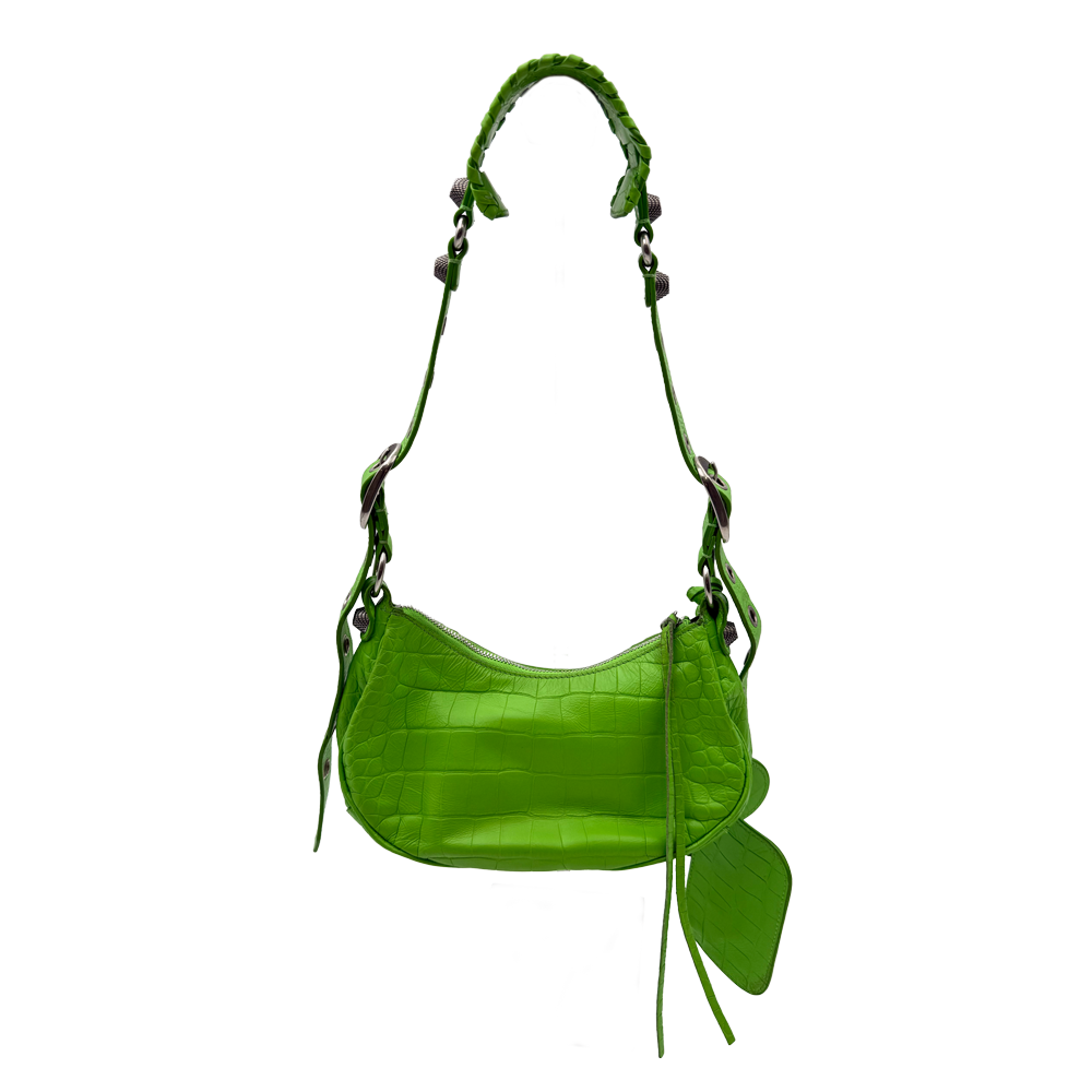 Balenciaga Cagole XS - Coccodrillo verde lime