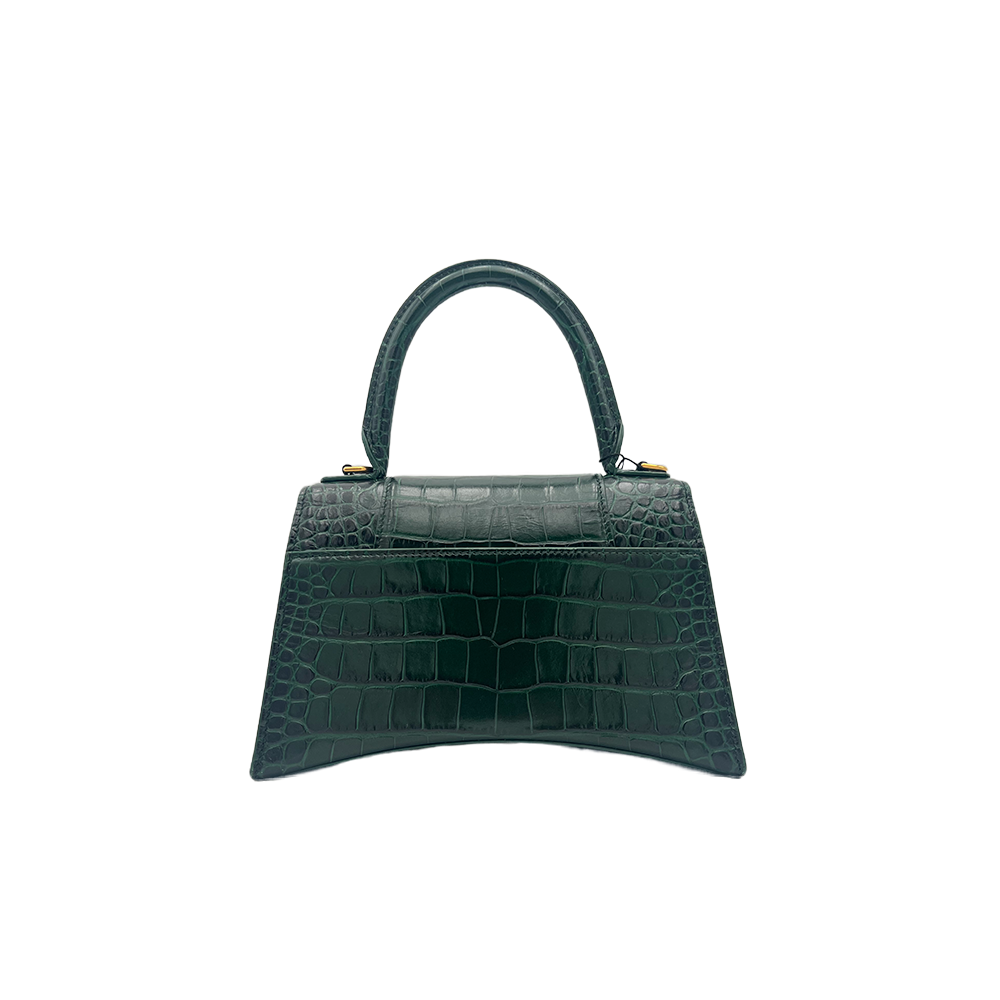 Balenciaga Hourglass - Green Kroko