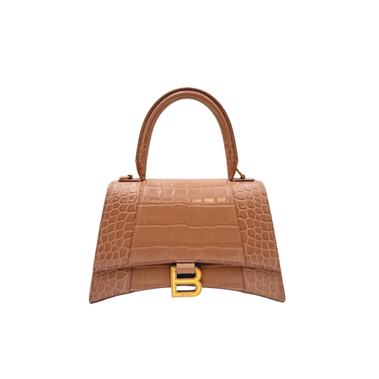 Balenciaga Hourglass - Nude Croc