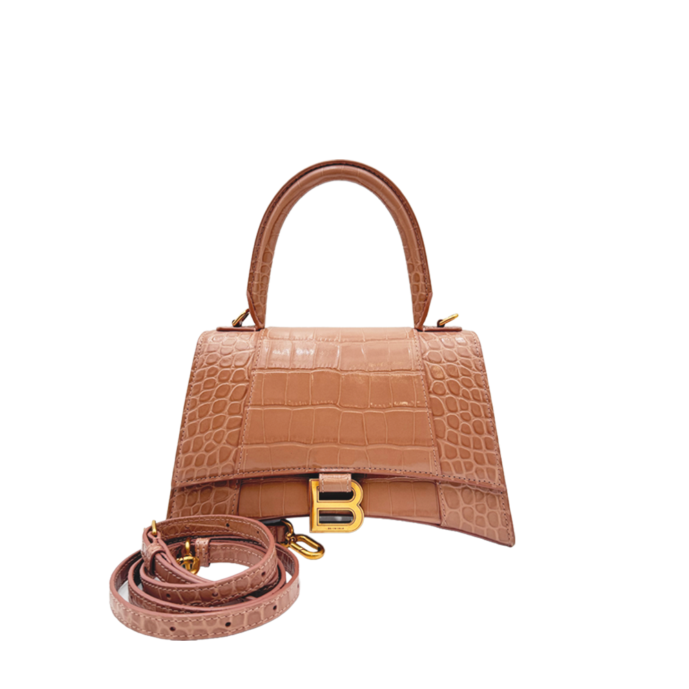 Balenciaga Hourglass - Nude Croc