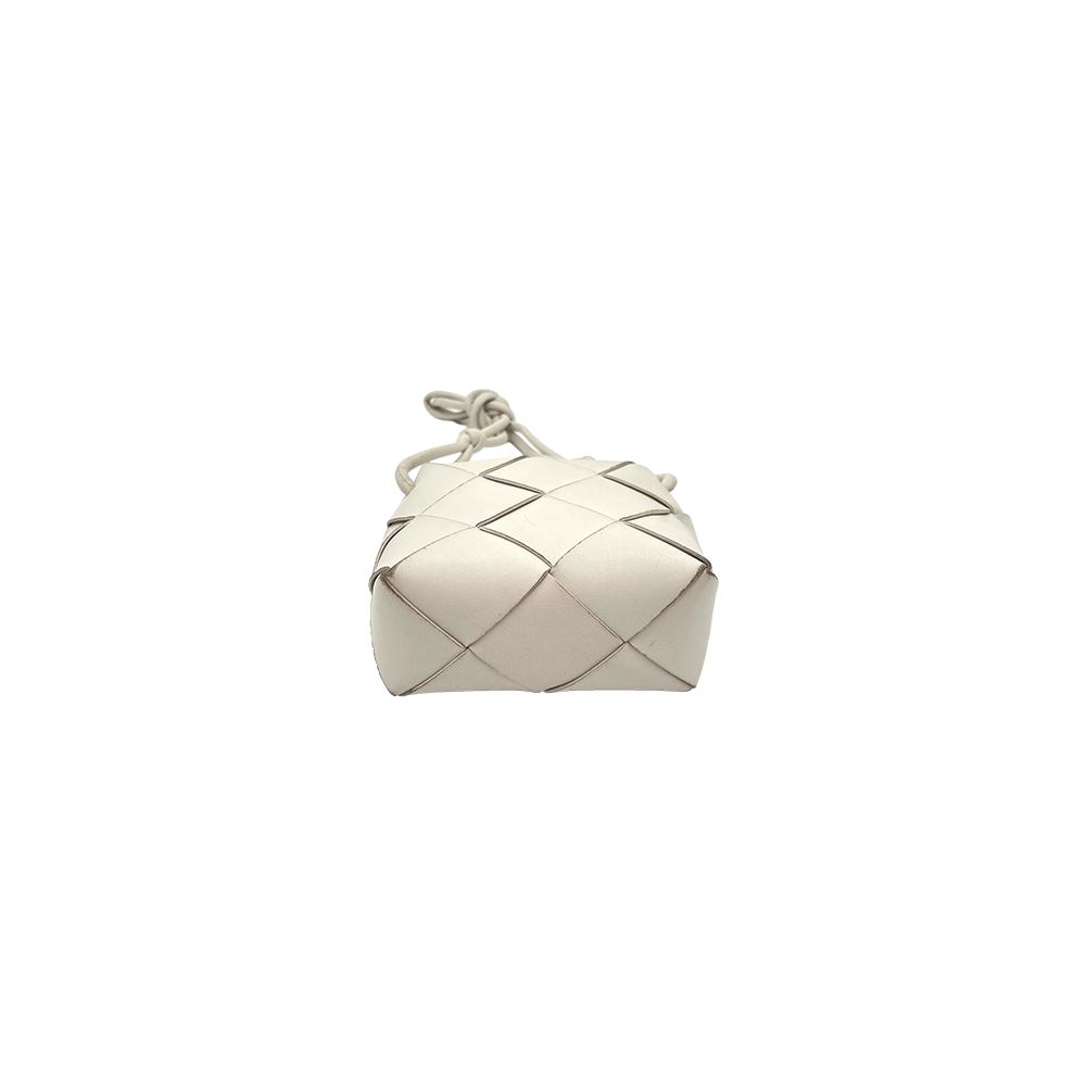 Mini cassette Bottega Veneta - Blanc cassé 