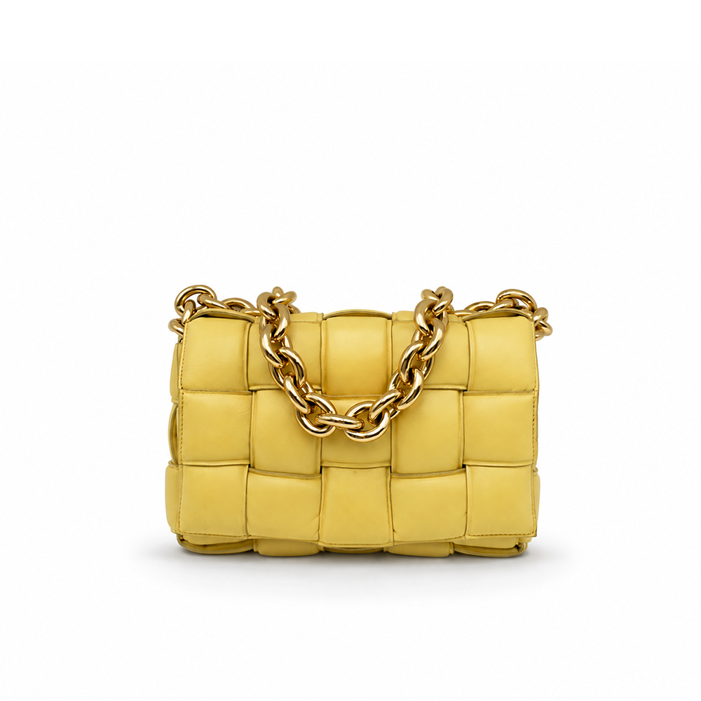Bottega Veneta Padded Cassette Chain - Giallo chiaro