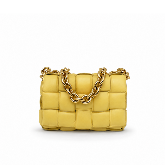 Bottega Veneta Padded Cassette Chain - Giallo chiaro