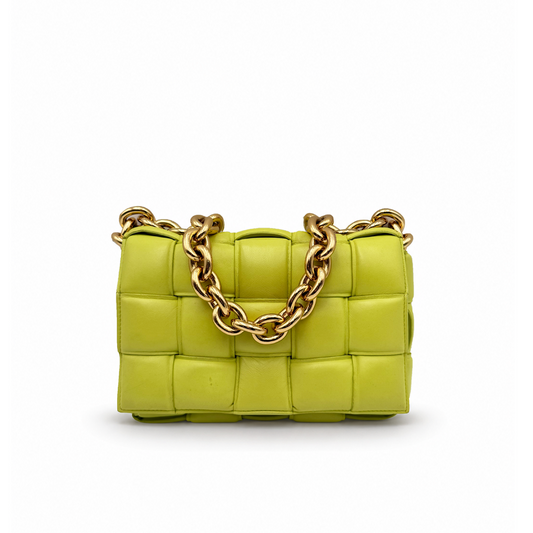 Bottega Veneta Padded Cassette Chain - Lemongrass