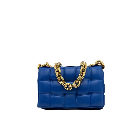 Bottega Veneta Padded Cassette Chain - Cobalt Blue