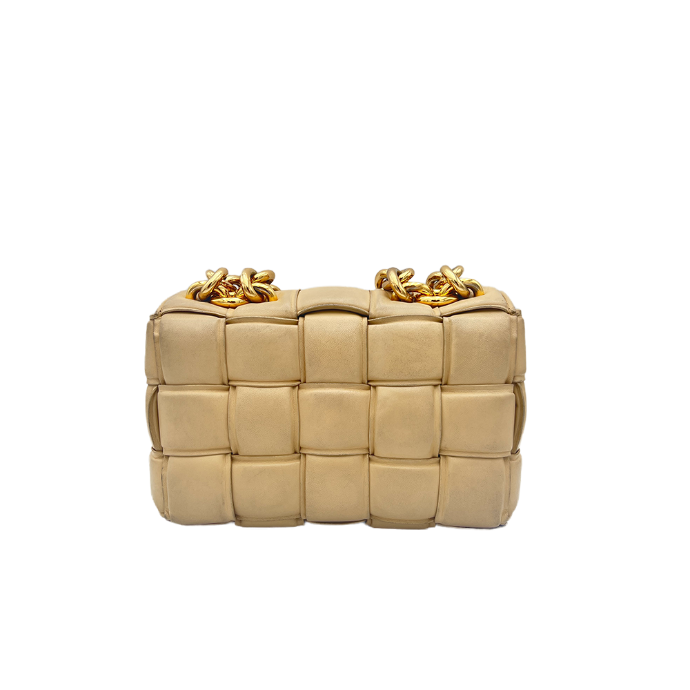 Bottega Veneta Padded Cassette Chain - Porridge