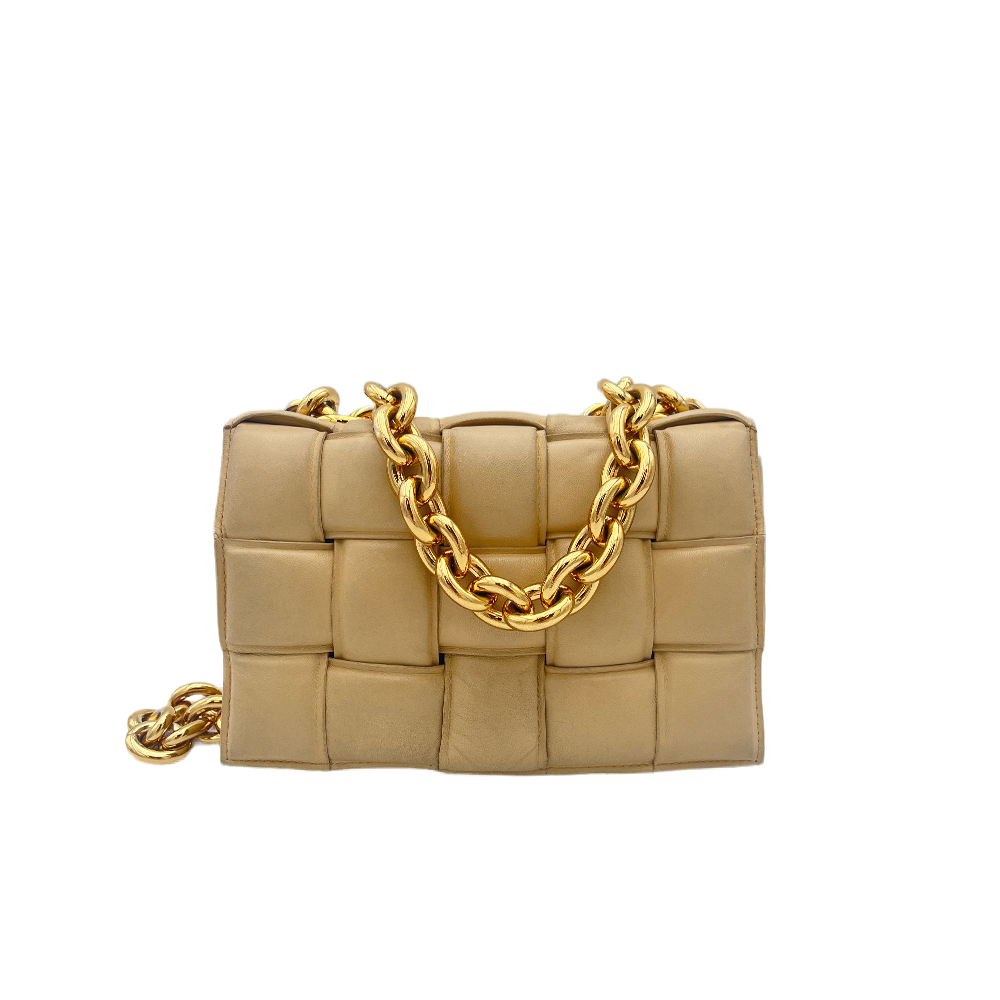 Bottega Veneta Padded Cassette Chain - Porridge