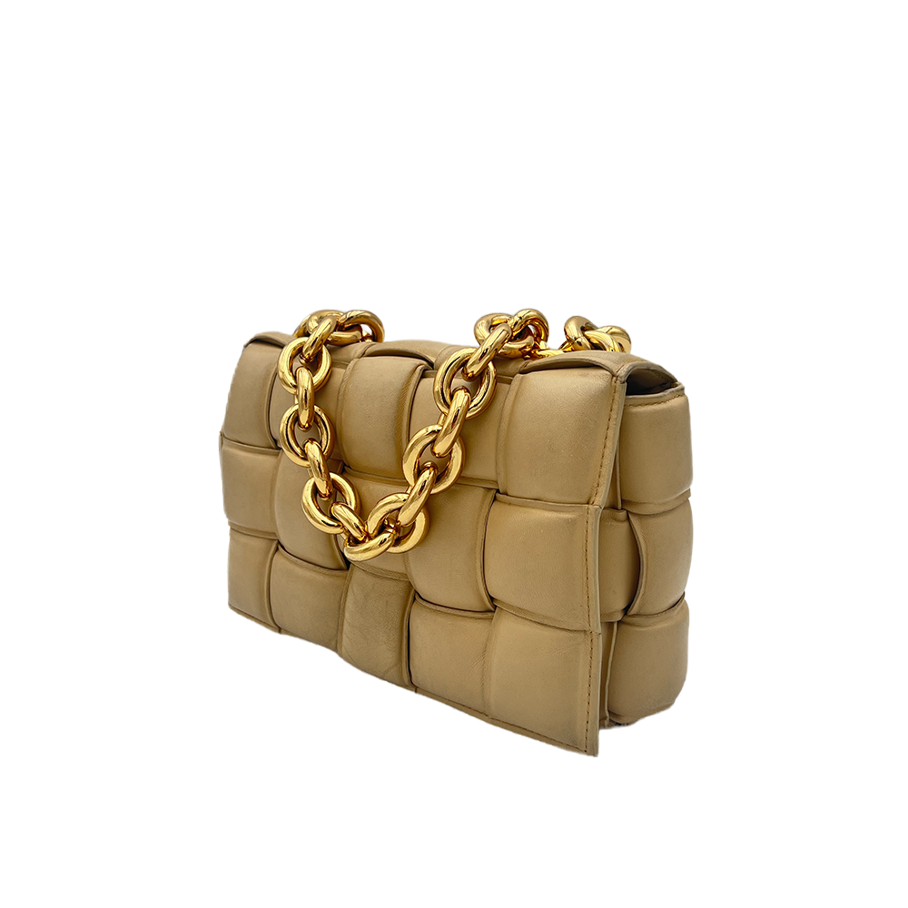 Bottega Veneta Padded Cassette Chain - Porridge