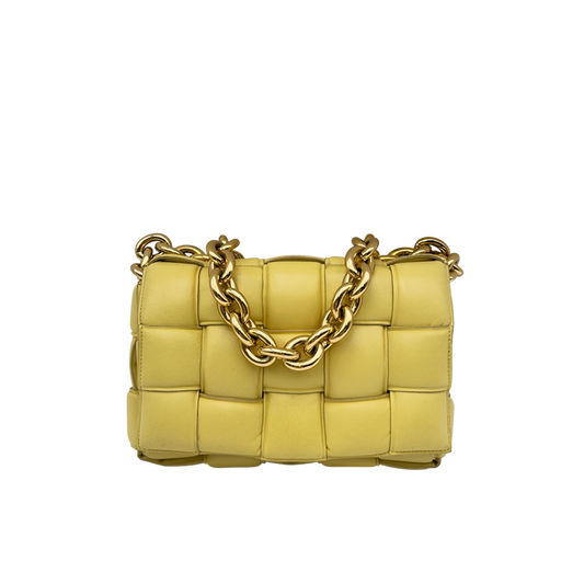 Bottega Veneta Padded Cassette Chain - Light Yellow