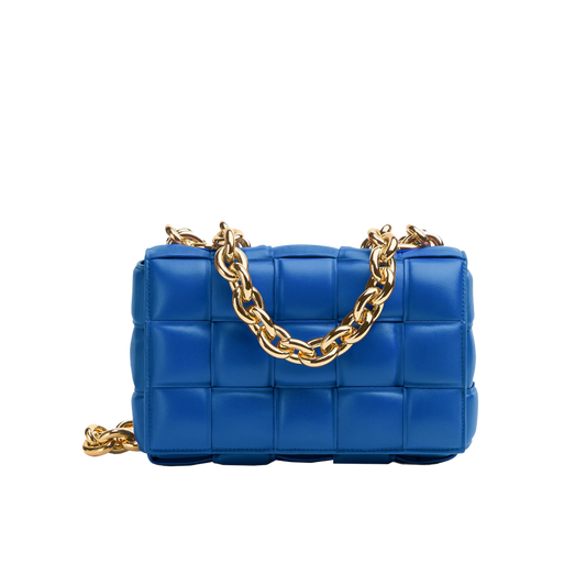 Bottega Veneta Padded Cassette Chain - Cobalt Blue