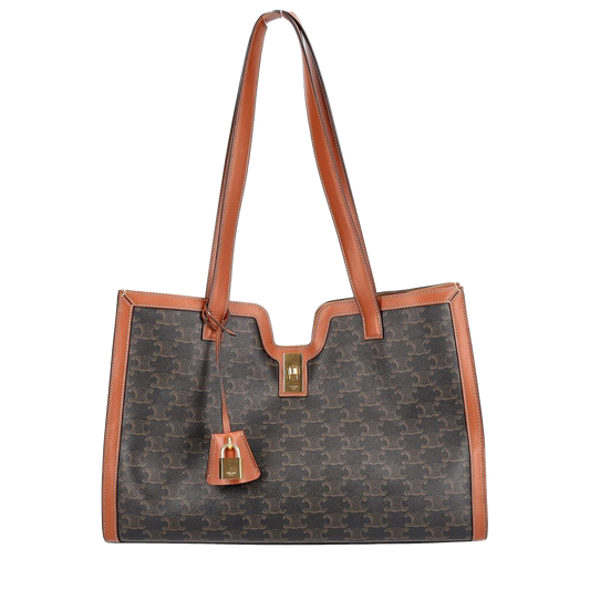 Celine Cabat Thais Large - Beige Monogramme/Rayures 