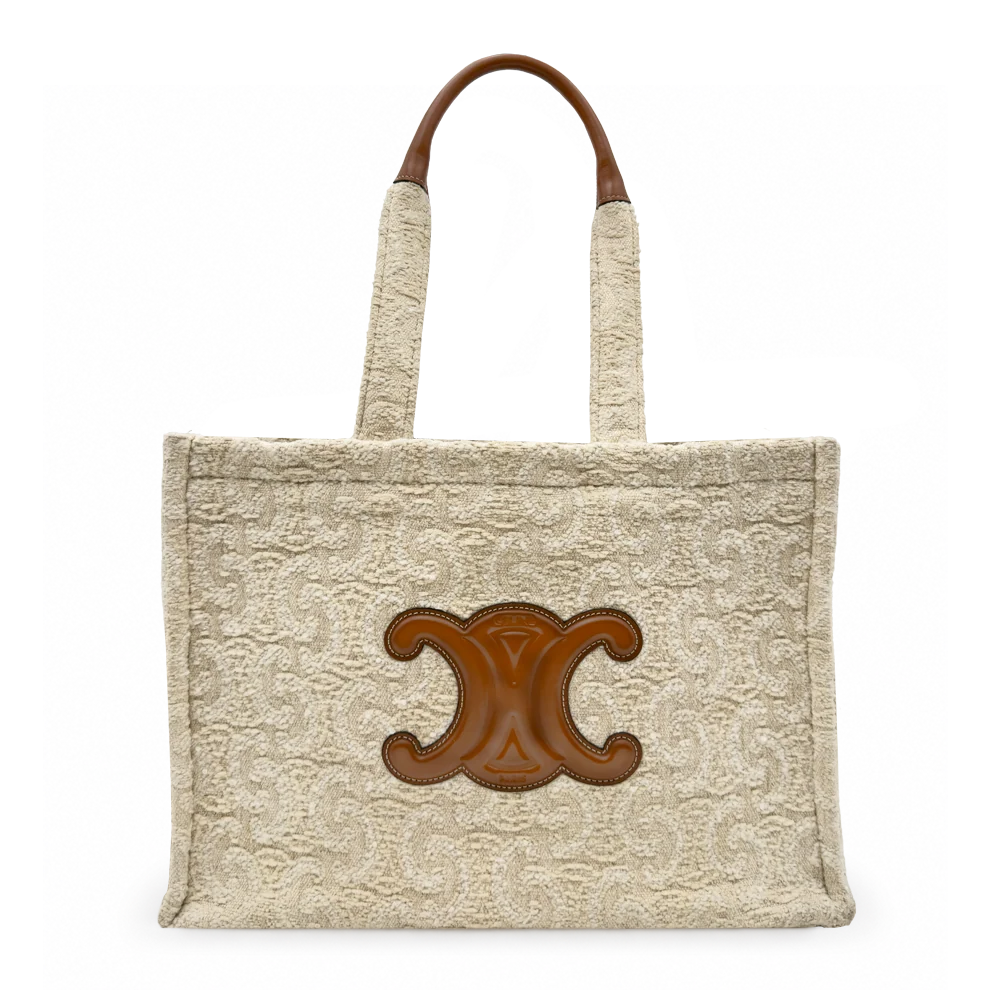 Celine Cabat Thais Large - Monograma/rayas beige