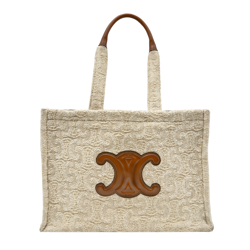 Celine Cabat Thais Large - Monogramma/strisce beige
