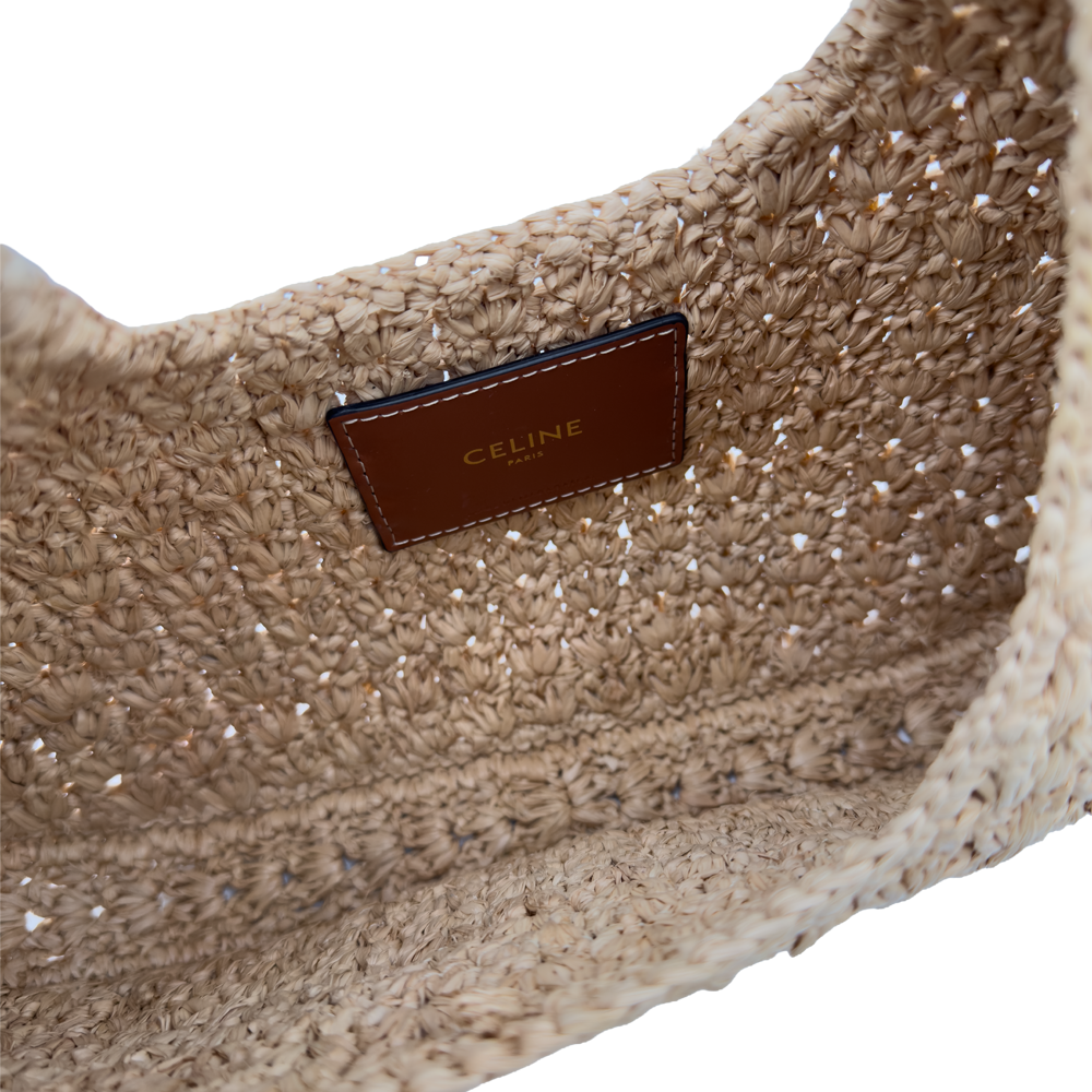 Celine Classic Raffia Hobo Bag - Natural