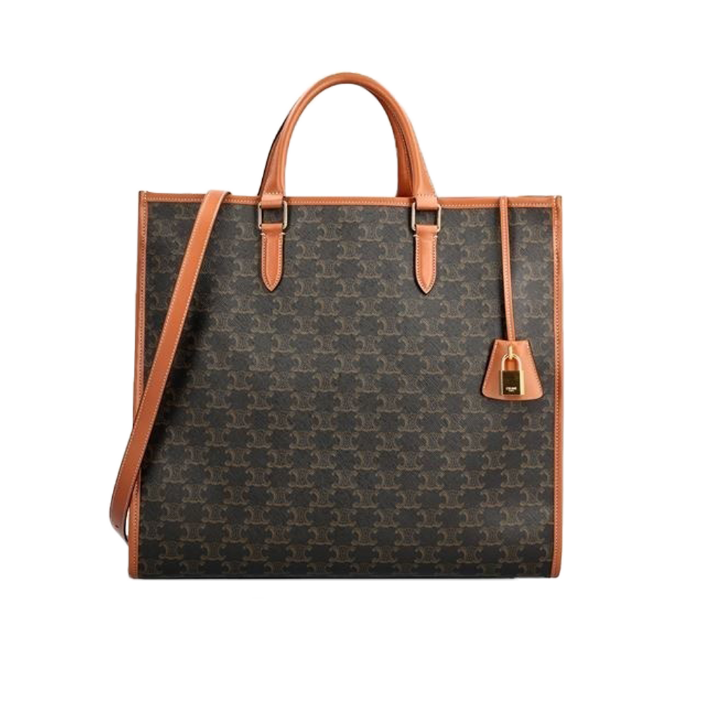 Celine Cabat Thais Large - Monogramma/strisce beige