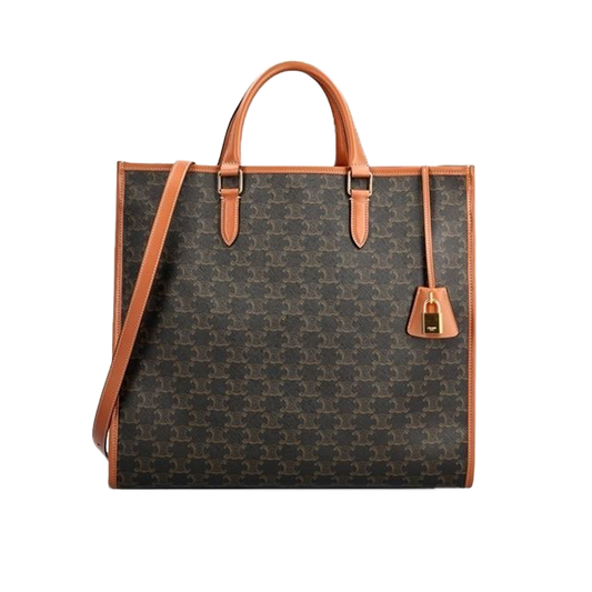 Celine Cabas Tote -Triomphe Canvas Tan