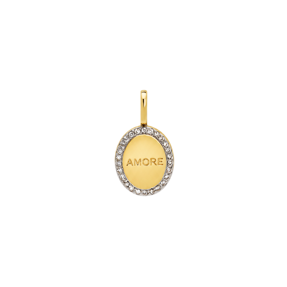 Amore Charm Pave Gold