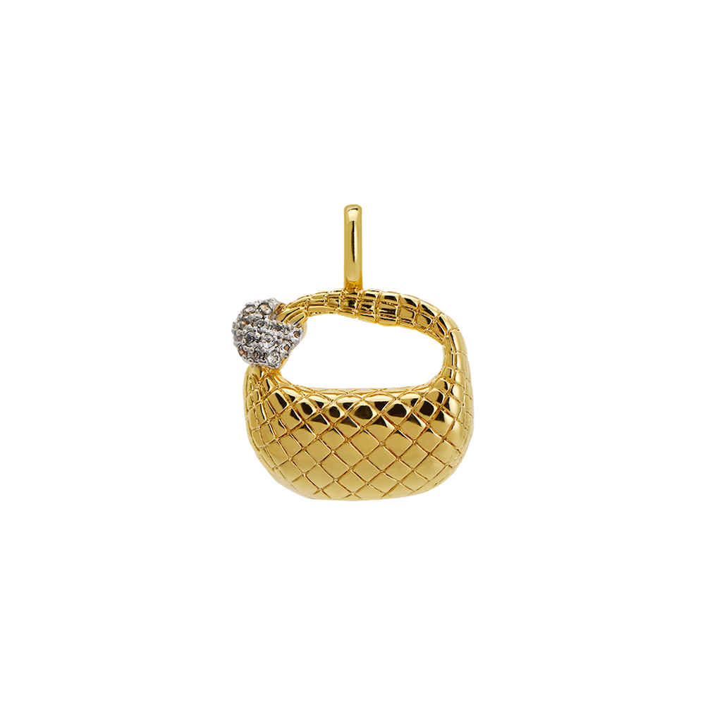 Bag with Knot Charm Pave