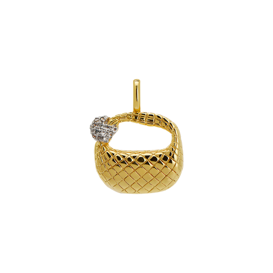 Bag with Knot Charm Pave