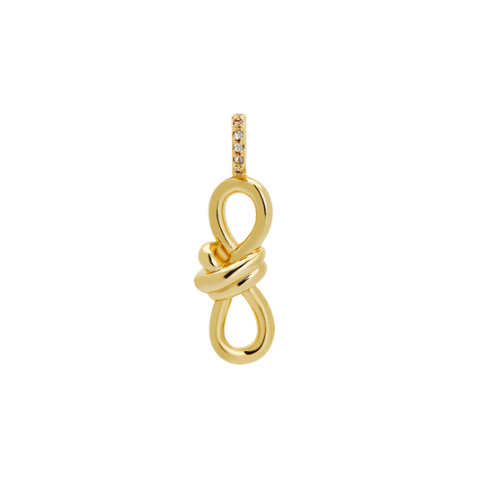 The Knot Charm Pave Gold