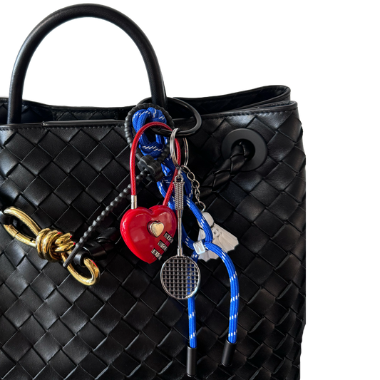 Porte-clés de sac « Badminton bleu »