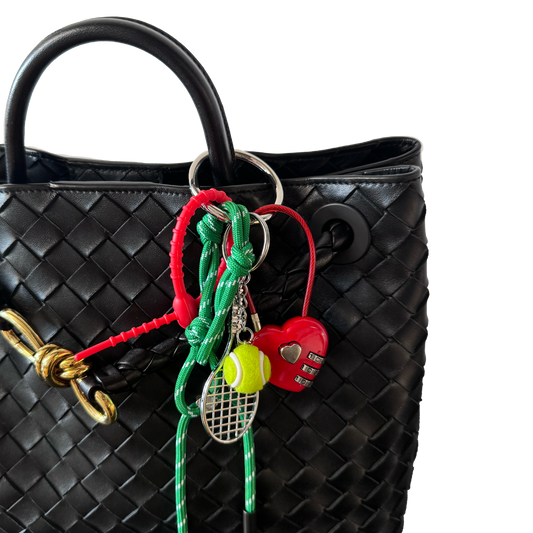 Porte-clés sac « Tennis vert »