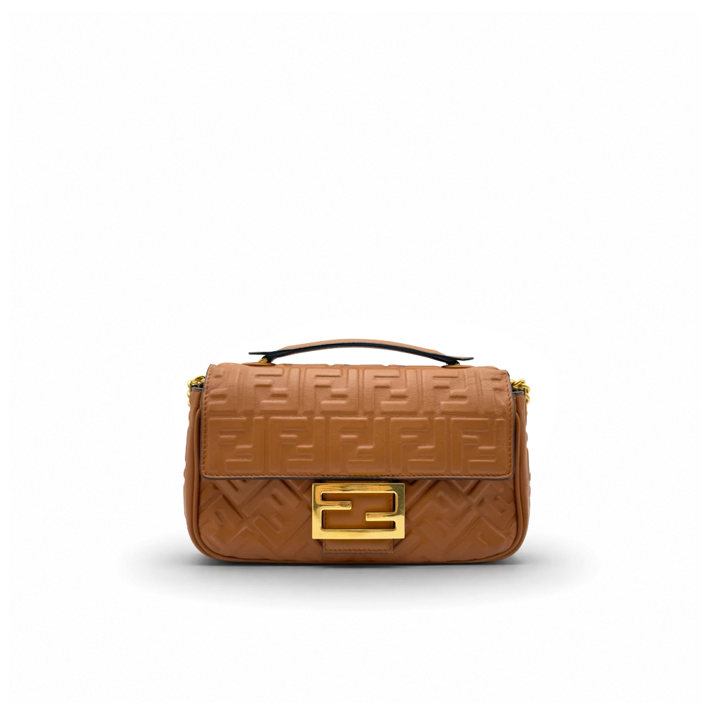 Fendi Baguette Chain Medium - Caramel