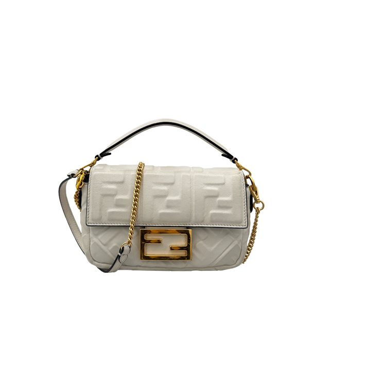 Fendi Baguette Chain Mini - Bianco sporco