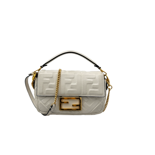 Fendi Baguette Chain Mini - Bianco sporco
