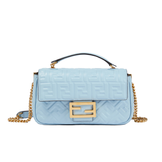 Fendi Baguette Chain Medium - Light Blue